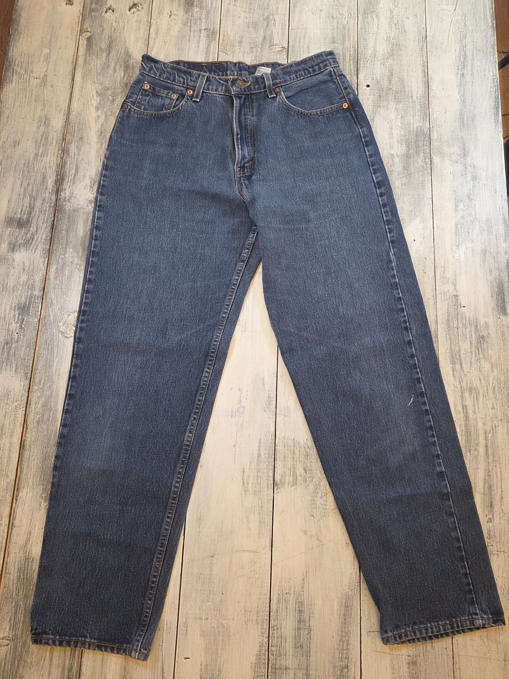 Vintage 90s Levi's 561 Women's Loose Fit Straight Leg Blue Jeans sz 12M Made USA
